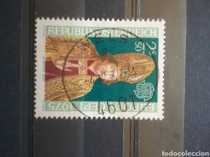 Briefmarken: Sellos Austria (Osterreich) mtdos/1975/europa/CEPT/pinturas/religion/arte/creencias/obispo/cuadro/