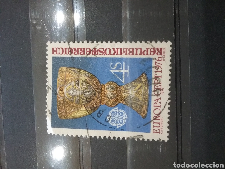 Briefmarken: Sellos Austria (Osterreich) mtdos/1976/europa/CEPT/arte/artesania/religion/copa/caliz/creencias/teso