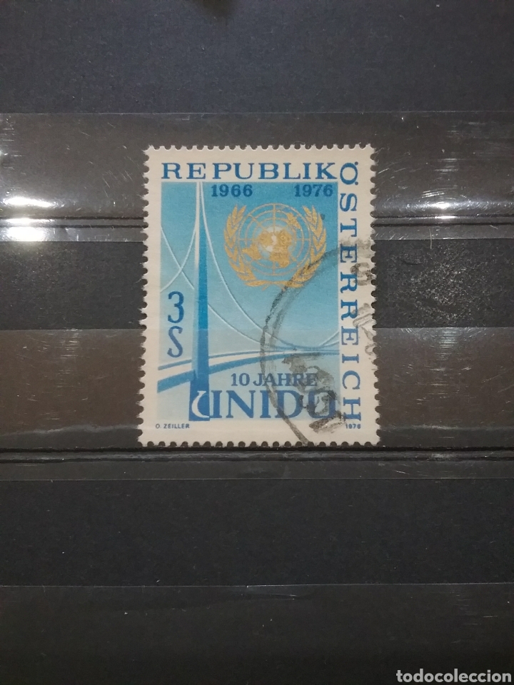 Briefmarken: Sellos Austria (Osterreich) mtdos/1976/10Aniv/ONU/industria/puente/emblema/globo/arquitectarquitectu