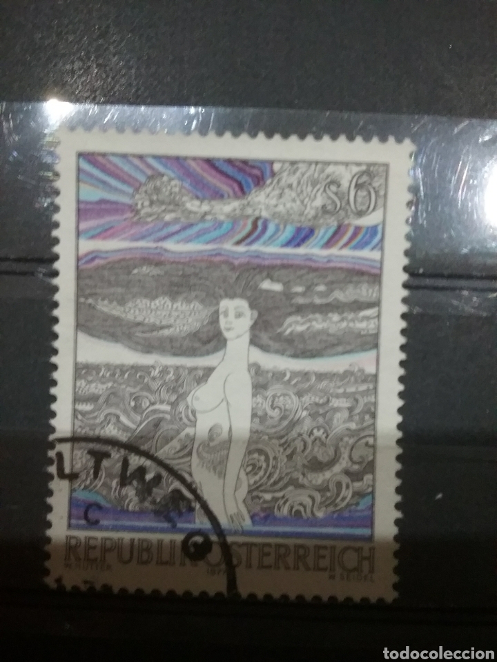 Briefmarken: Sellos Austria (Osterreich) mtdos/1977/arte/moderno/pintura/cuadro/mujer/artista/mujer/paisaje/mar