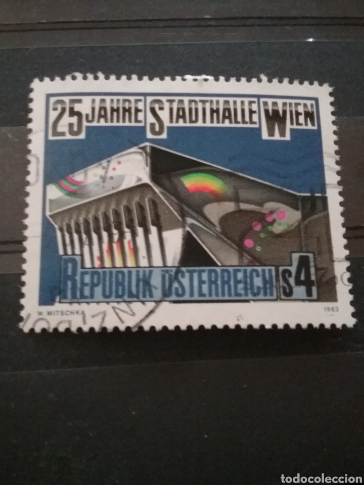 Stamps: Sellos Austria (Osterreich) mtdos/1983/25Aniv/pabellon/recinto/arte/arquitectura/