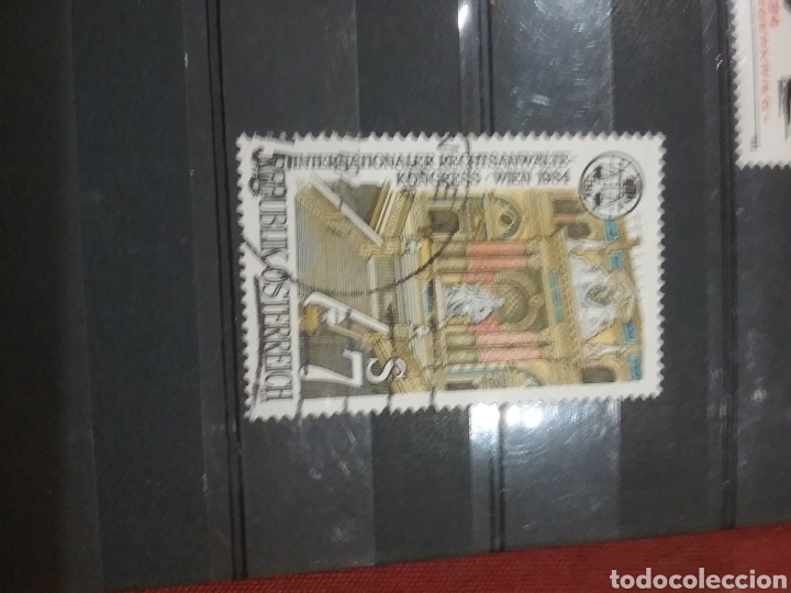 Timbres: Sellos Austria (Osterreich) mtdos/1984/arte/arquitectura/abogados/escultura/escalera/edificio/guber/