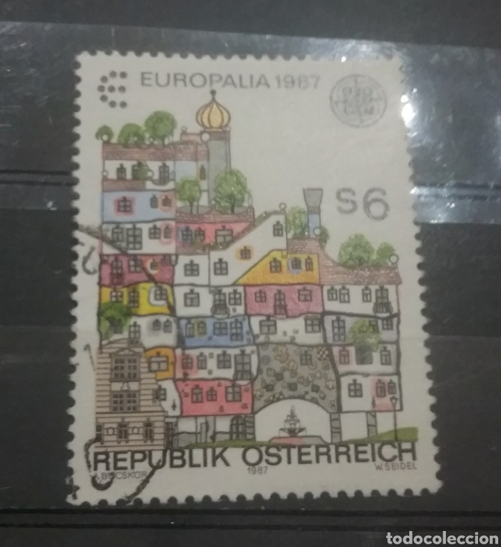 Selos: Sellos Austria (Osterreich) mtdos/1987//arquitectura/moderno/casas/arte/CEPT/europa/arte/arboles/flo