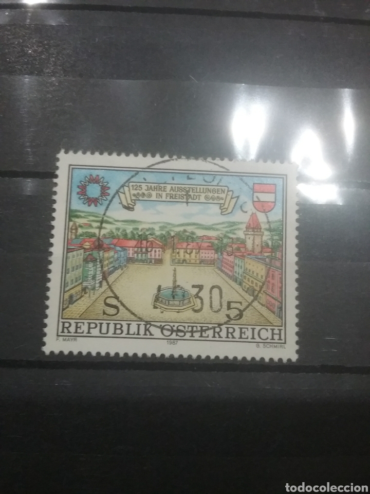 Selos: Sellos Austria (Osterreich) mtdos/1987/plaza/arte/arquitectura/fuente/casas/aldea/bandera/escudo/arm