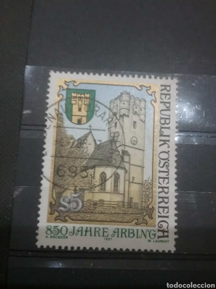 Briefmarken: Sellos Austria (Osterreich) mtdos/1987/Aniv/Arbing/aldea/torre/iglesia/arte/arquitectura/Iglesia/esc