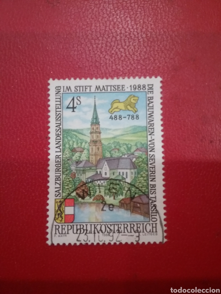 Selos: Sellos Austria (Osterreich) mtdos/1988/Exposicion/aldea/arte/arquitectura/escudo/bandera/catedral/to