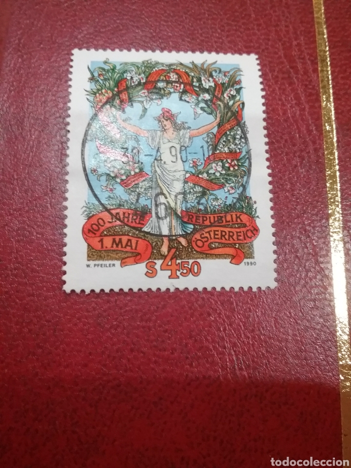 Stamps: Sellos Austria (Osterreich) mtdos/1990/100Aniv/mayo/flores/mujer/flora/naturaleza/simbolo/