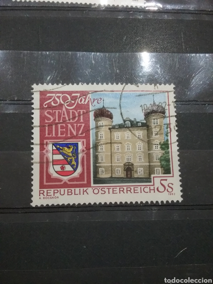 Selos: Sellos Austria (Osterreich) mtdos/1992/750Aniv/ciudad/Lienz/castillo/arquitectura/arte/escudo/armas/