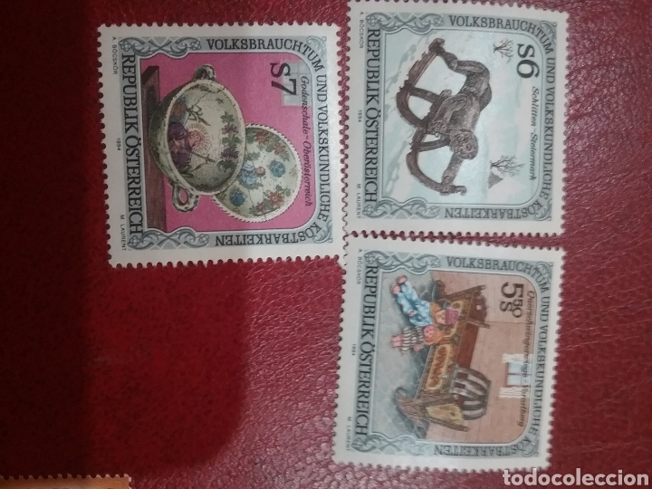 Briefmarken: Sellos Austria (Osterreich) nuevo/1994/contumbres/folkloe/fiestas/tesoro/cuenco/trineo/cuna/mu&ntilde;eca/n