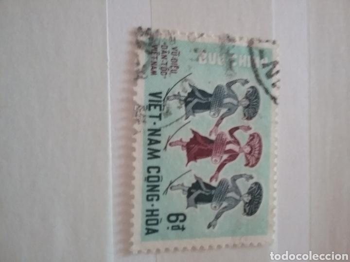 Briefmarken: Sellos Vietnam Sur mtdos/usados/1971/danzas/tradicion/constumbres/folklore/vestidos/tipicos/infancia