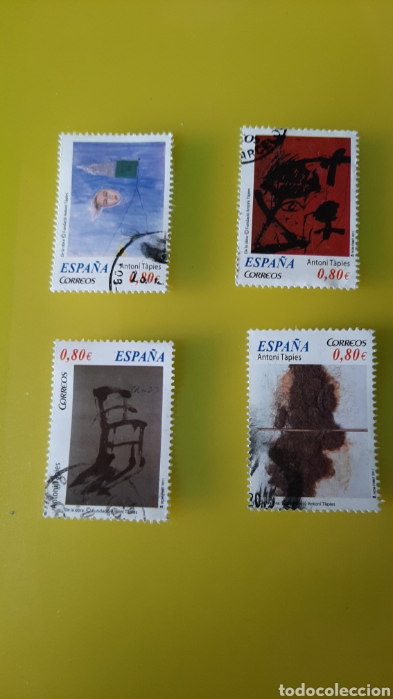 Selos: ARTE PINTURA ANTINI TAPIES EDIFIL 4654 A B C D USADOS FILATELIA NUMISM&Aacute;TICA LIBRERIA