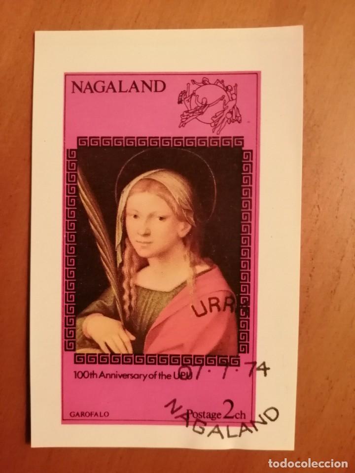 Selos: NAGALAND - 10 ANIVERSARIO DE LA UPU - GAROFALO - VALOR FACIAL 2 CH