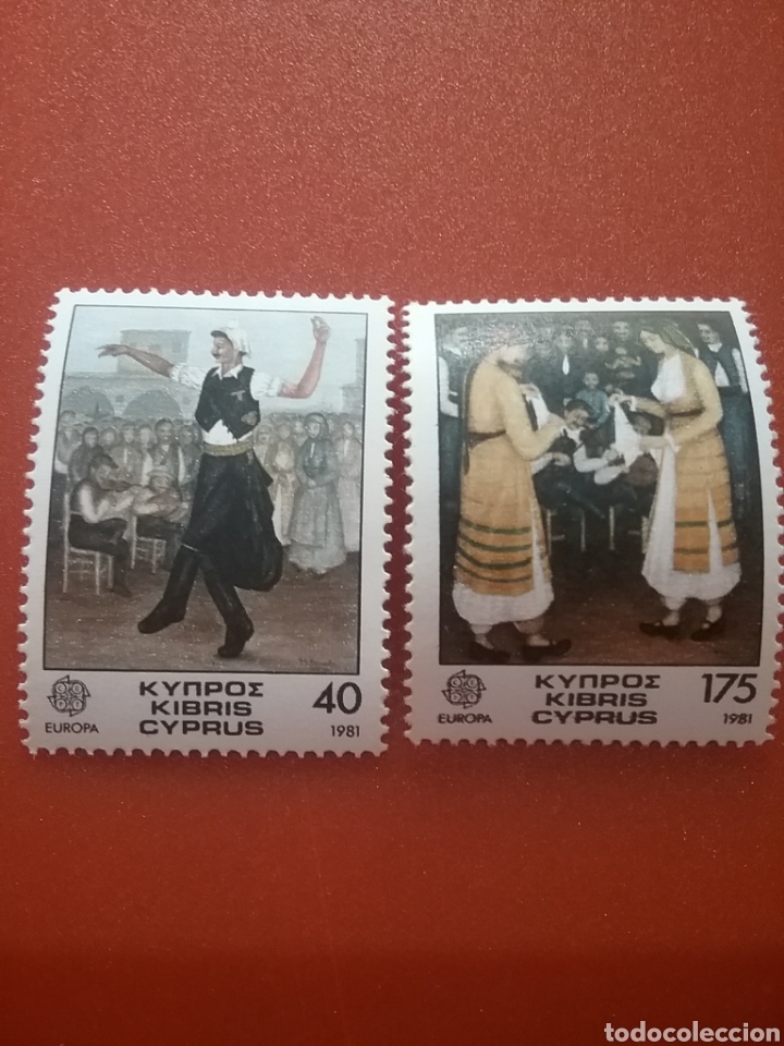 Selos: Sello Chipre Griego nuevos/1981/europa/CEPT/danzas/trajes/disgraces/mujeres/bailarinas/musica/arte/i