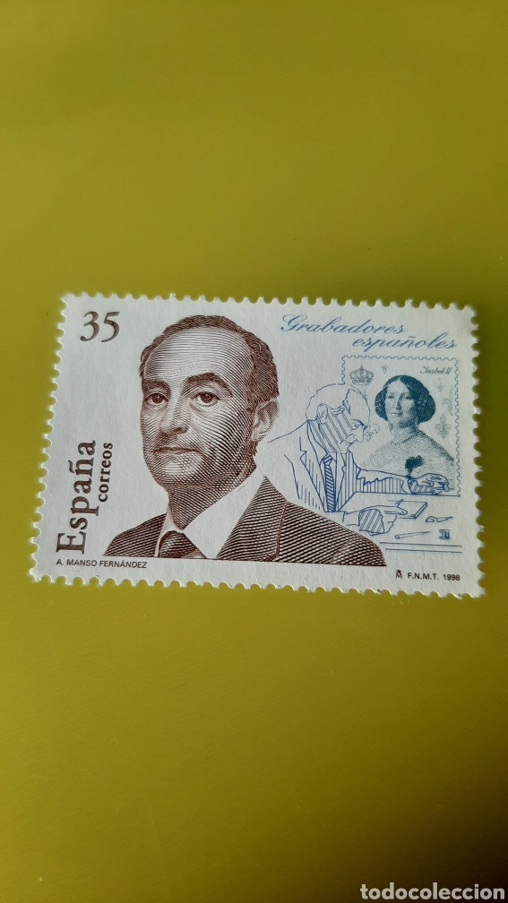 Sellos: GRABADO ISABEL II ANTONIO MANSO ARTE ESPA&Ntilde;OL