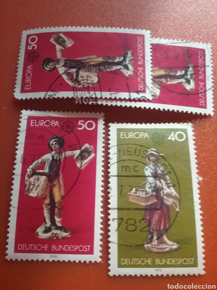 Stamps: Sellos Alemania, R. Federal mtdos/1976/arte/artesania/esculturas/chinas/mujer/prensa/bebida/ceramica
