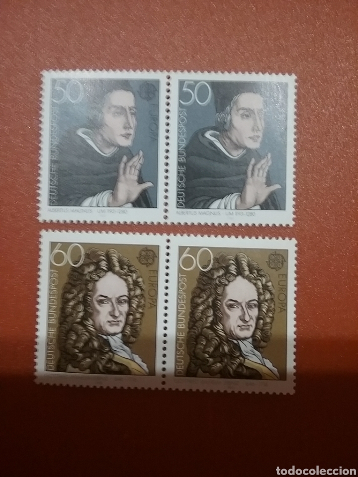 Stamps: Sellos Alemania, R. Federal nuevo/1980/Europa/CEPT/A.Magnus/obispo/clero/religion/G.Wilhelm/filosofo