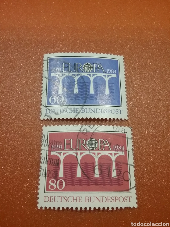 Stamps: Sellos Alemania R. Federal mtdos/1984/puente/25Aniv/simbolo/CEPT/arquitectura/construccion/arte/edif