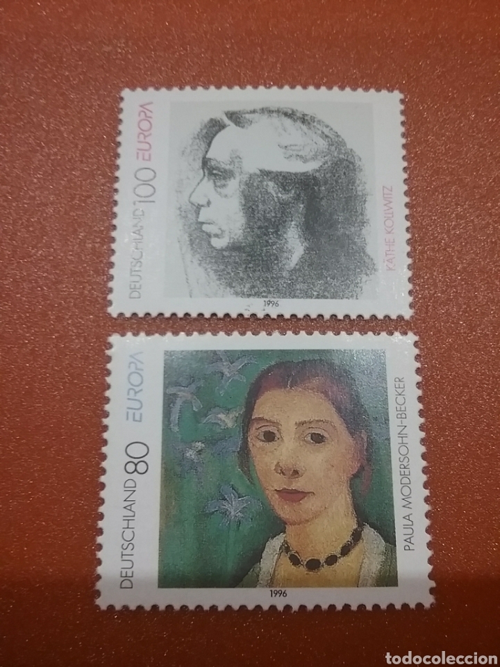 Sellos: Sellos Alemania R Federal nuevo/1996/europa/CEPT/pintura/escultora/P.M.Becker/K.Kolwitz/arte/mujeres