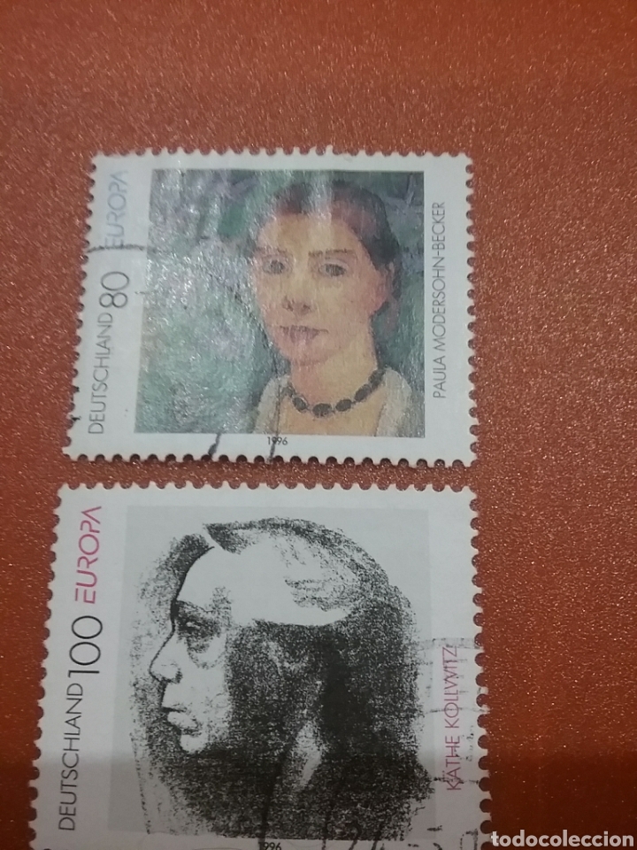 Sellos: Sellos Alemania R Federal mtdo/1996/europa/CEPT/pintura/escultora/P.M.Becker/K.Kolwitz/arte/mujeres/
