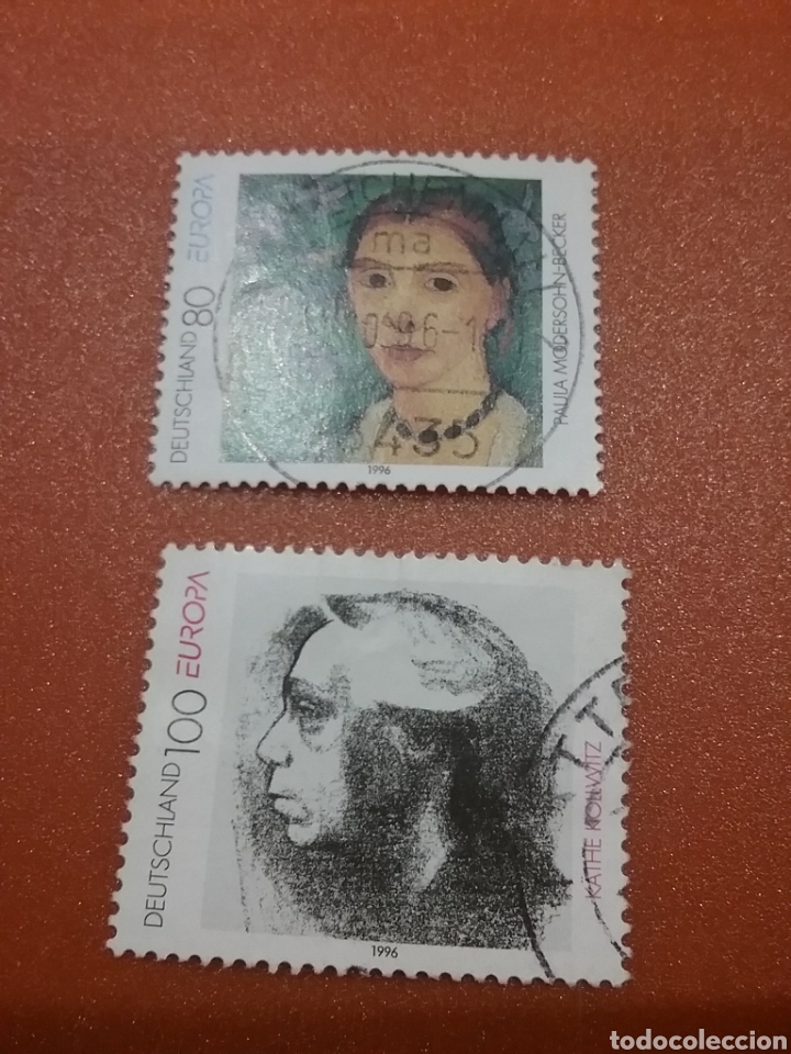 Sellos: Sellos Alemania R Federal mtdo/1996/europa/CEPT/pintura/escultora/P.M.Becker/K.Kolwitz/arte/mujeres/