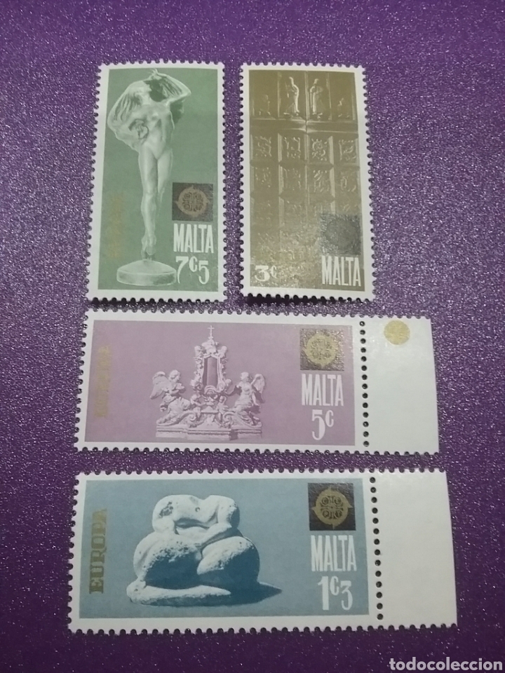 Selos: Sellos Malta nuevos/1974/europa/CEPT/esculturas/prehistoria/ostensorio/puerta/Medina/Veltina/arte/ar