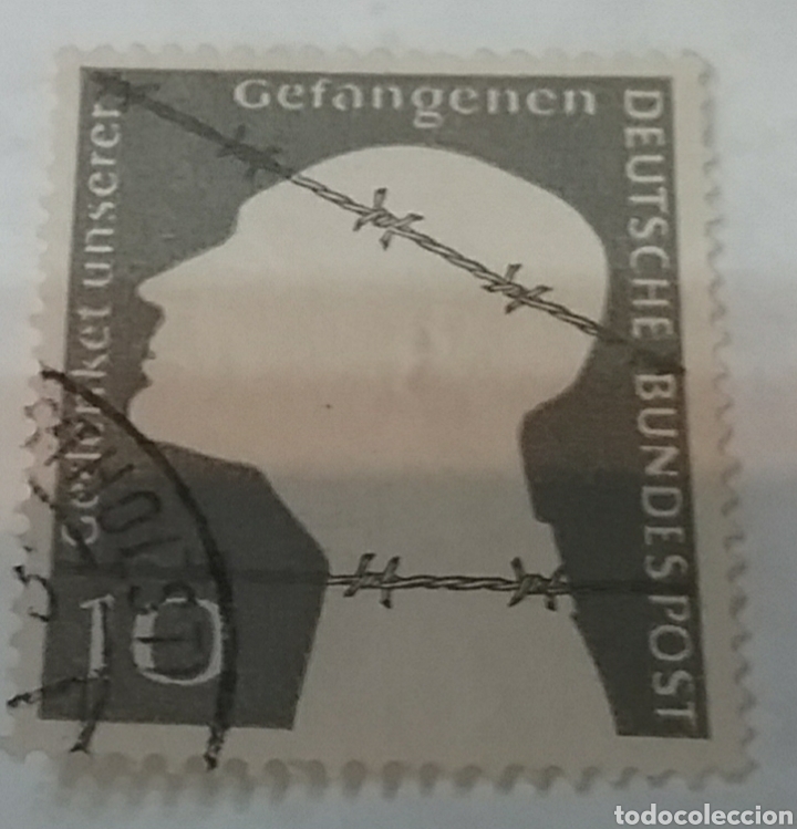 Sellos: Sellos Alemania R. Federal usados/1953/prisioneros/de/guerra/alambre/hombre/guerra/militat/arte/car