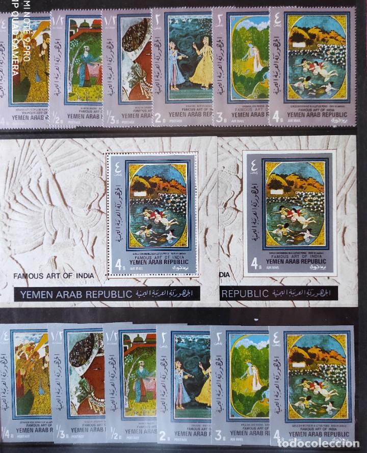 Sellos: YEMEN Republica &Aacute;rabe 1971 Arte de la India Michel1420/1435 S/S169/169B sellos MNH**