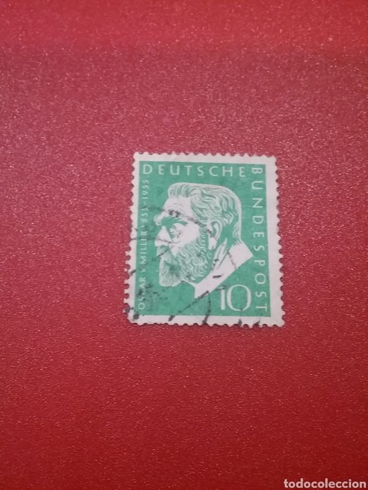 Sellos: Sellos Alemania R. Federal usados/1954/Oskar/von/Miller/ingeniero/electricista/museo/famoso/personaj
