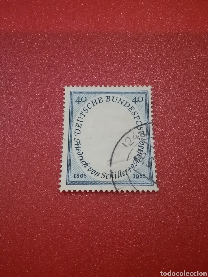 Sellos: Sellos Alemania R. Federal usados/1954/Friedrich/von/Schiller/poeta/dramaturgo/famoso/escritor/arte/