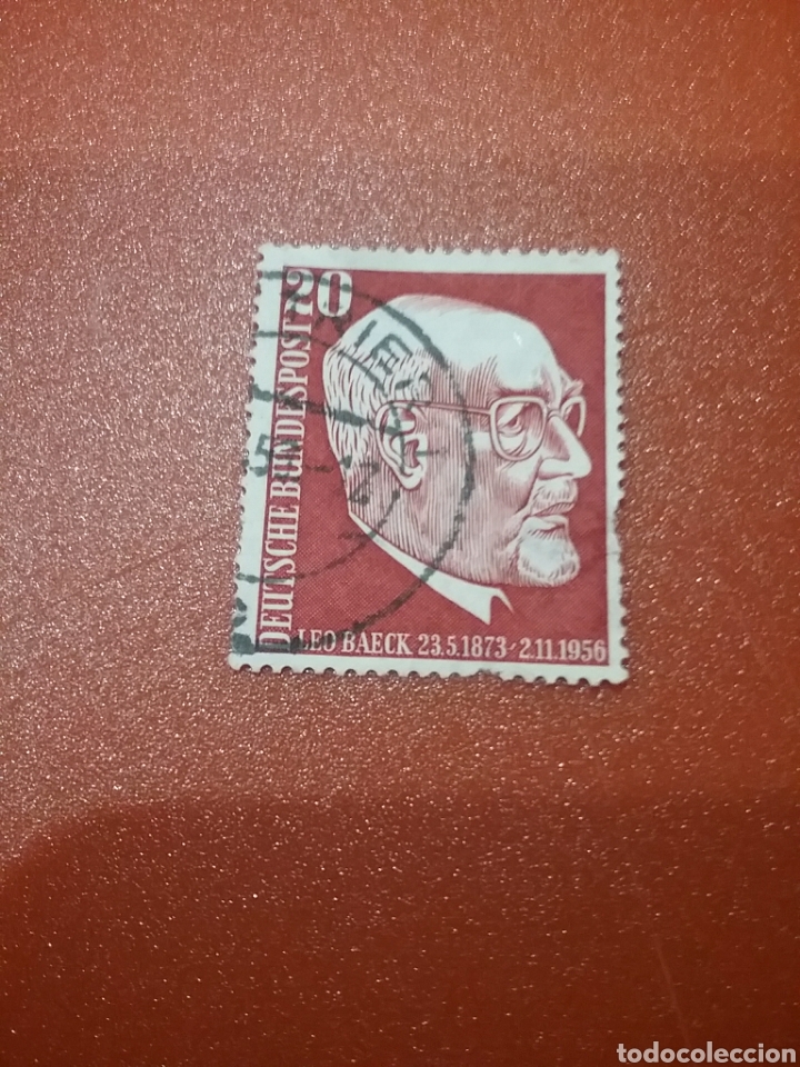Sellos: Sellos Alemania R. Federal mtdos/1957/Aniv/nacto/teologo/filosofo/Leo/Baeck/famoso/retrato/historia/