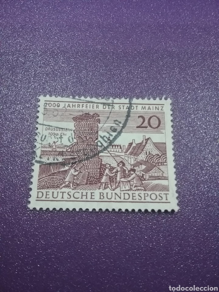 Sellos: Sellos Alemania R. Federal mtdvo/1962/2000/a&ntilde;os/fundaci&oacute;n/ciudad/Mainz/gente/puerto/arquitectura/art