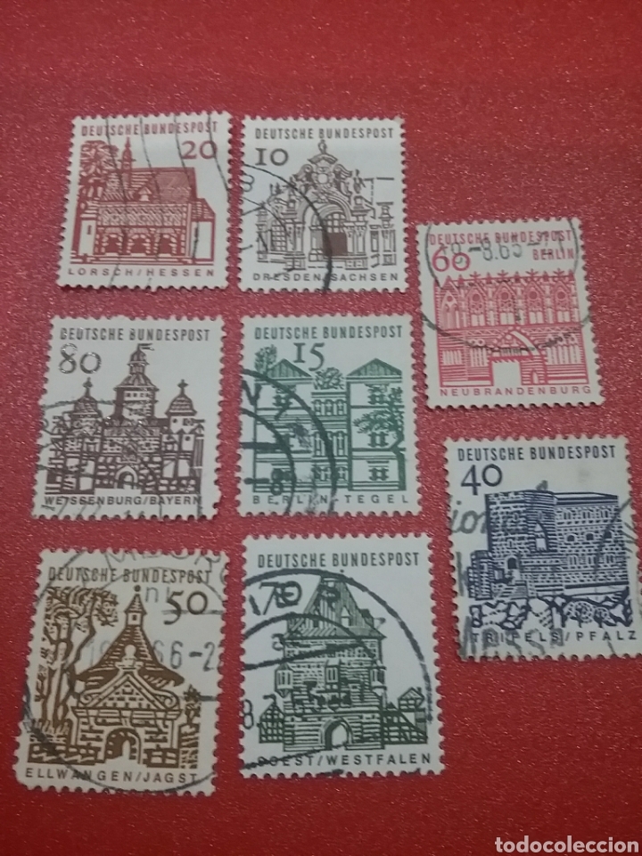 Sellos: Sello Alemania R. Federal mtdos/1964/serie/basica/edificios/S.XII/arte/arquitectura/castillo/fortalr