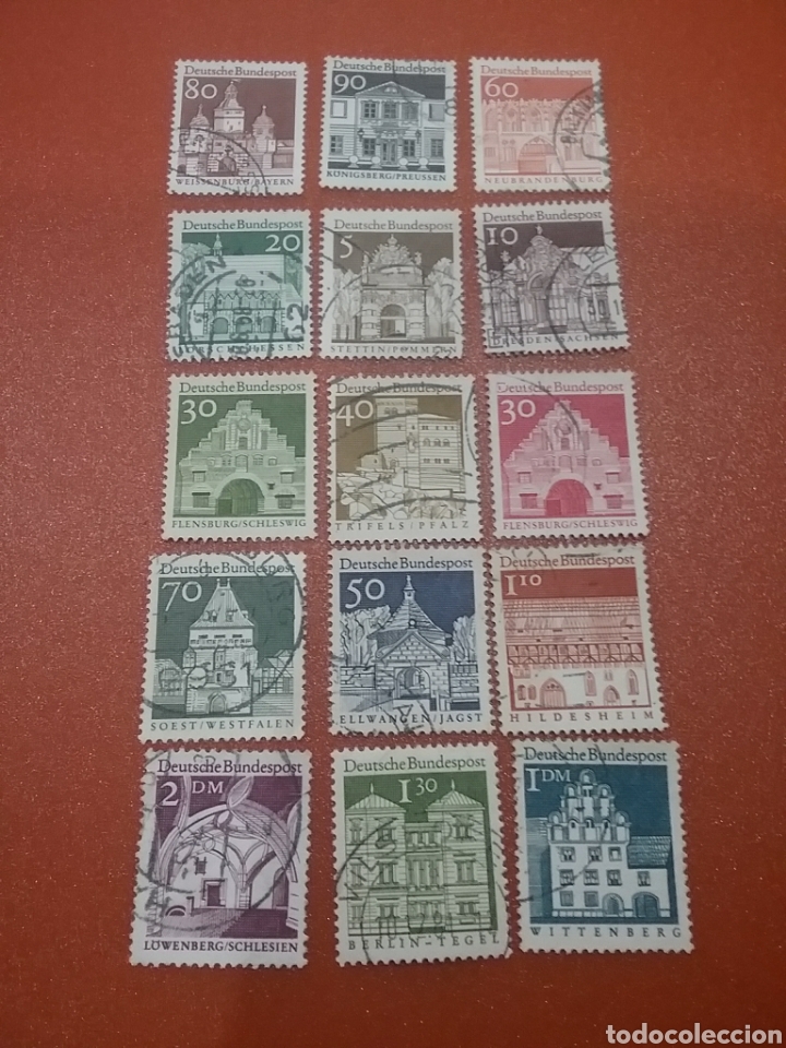 Sellos: Sello Alemania R. Federal nuevos/1966/serie/basica/arte/arquitectura/castillo/seminario/hospital/ayu