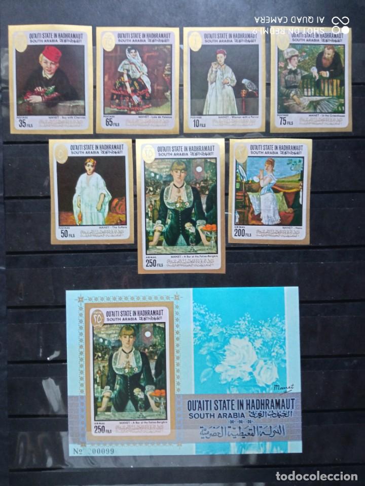Briefmarken: QU&Agrave;ITI IN HADHRAMAUT- CUADROD DE MANET - SERIE Y s/s IMPEERF. MNH