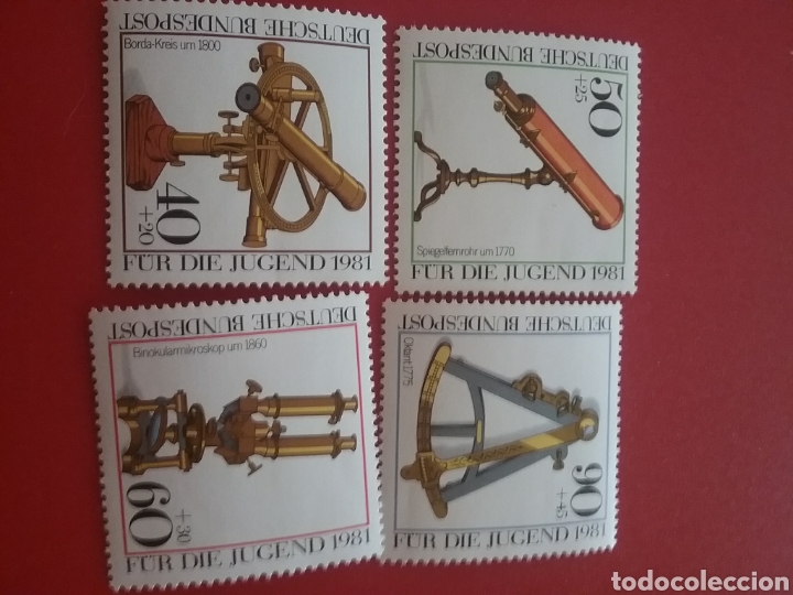 Briefmarken: Sello Alemania R. Federal nuevos/1981/projuventud/instrumento/opticos/arte/microscopio/telescopio/oc