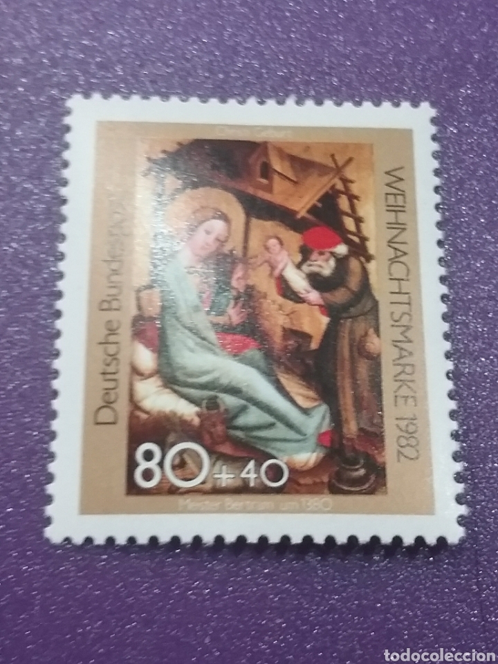 Briefmarken: Sello Alemania R. Federal nuevo/1982/Navidad/nacimiento/Bertram/S,XVIII/arte/pintura/religion/arte/c