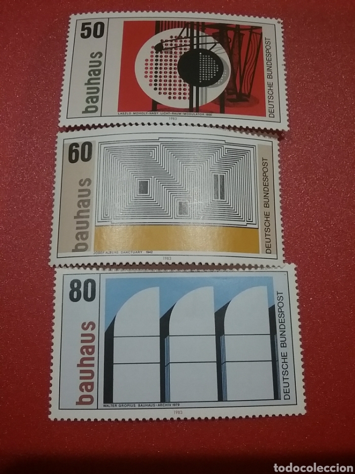Briefmarken: Sello Alemania R. Federal nuevo/1983/1Cent/nacimiento/W/Gropus/fundador/escuela/arquitectura/ventana