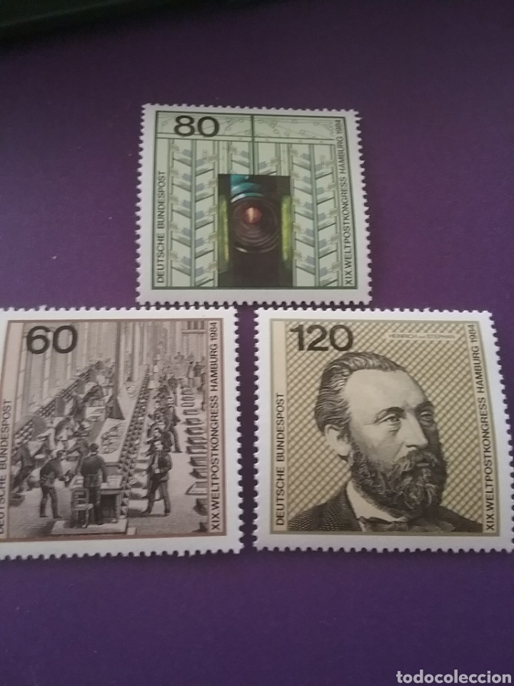 Briefmarken: Sello Alemania R. Federal nuevo/1984/congreso/U.P.U/carta/personajes/famosos/camara/cartero/historia