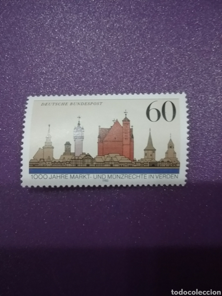 Briefmarken: Sello Alemania R. Federal nuevo/1985/milenario/mercado/acu&ntilde;acion/moneda/edificos/arte/arquitectura/t
