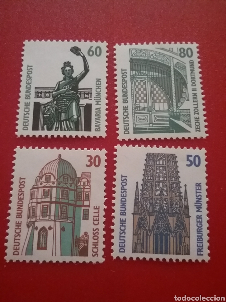 Briefmarken: Sello Alemania R. Federal nuevos/1987/Serie/basica/turismo/arquitectura/torre/escultura/castillo/cat