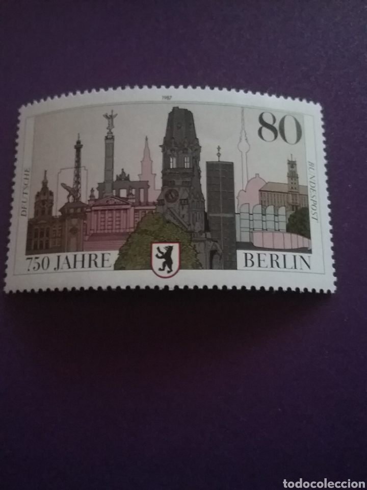 Briefmarken: Sello Alemania R. Federal nuevos/1987/750Aniv./Berlin/arquitectura/monumentos/esculturas/edificios/t