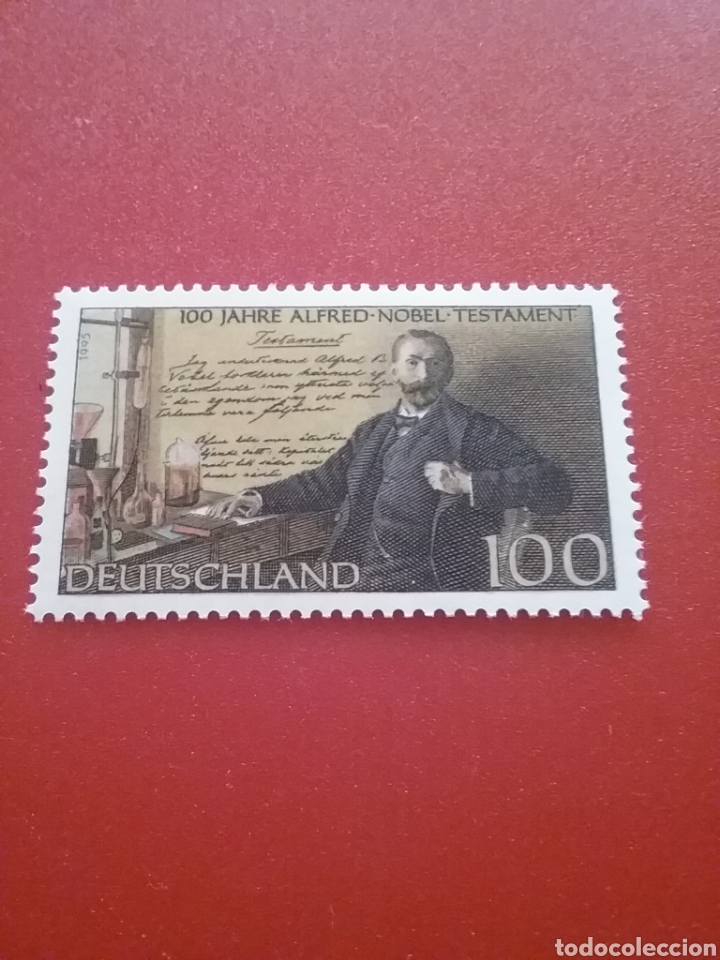 Briefmarken: Sello Alemania R. Federal mtdos/1995/centenario/premios/novel/Alfred/famoso/retrato/arte/famosos