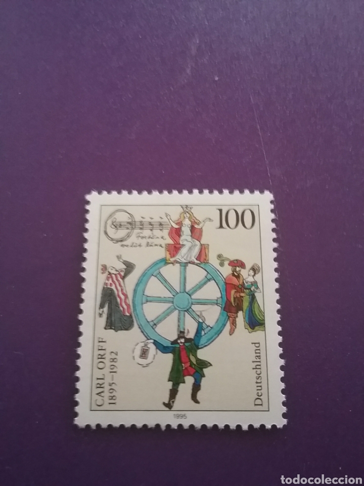 Briefmarken: Sello Alemania R. Federal mtdos/1995/cent/nacimeinto/Carl/Orff/compositor/arte/opera/trajes/