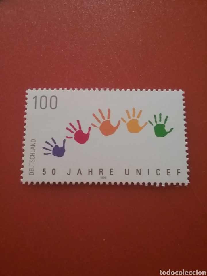 Selos: Sello Alemania R. Federal nuevo/1996/Laniv/UNICEF/manos/emblema/infancia