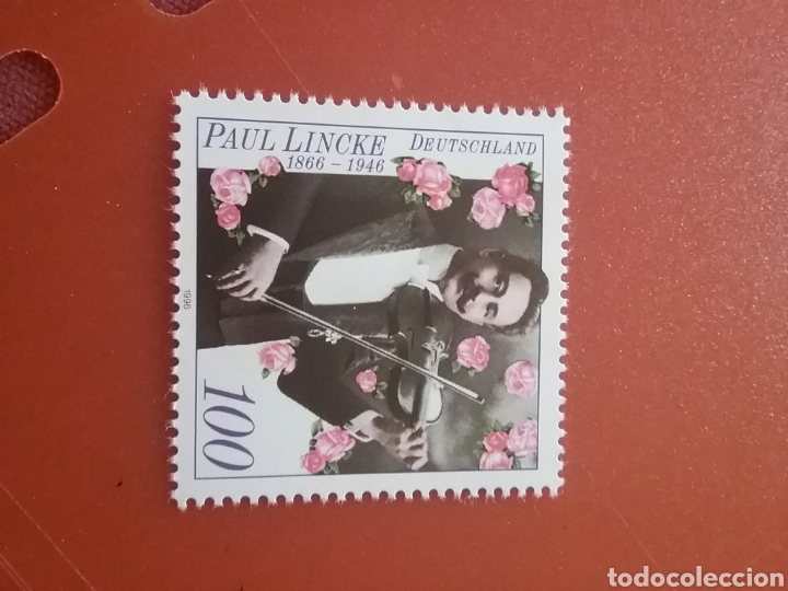 Selos: Sello Alemania R. Federal nuevo/1996/Laniv/muerte/Paul/Linke/compositor/famoso/arte/flores/flora/ros