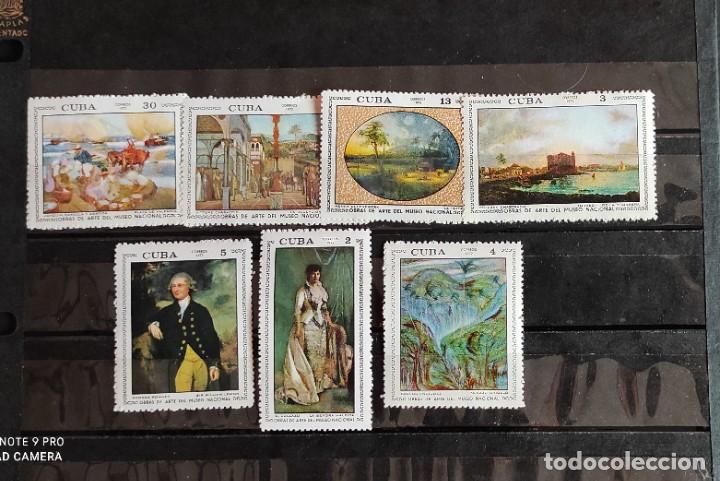 Selos: CUBA-, PINTURA DEL MUSEO DE LA HABANA YVERT 1548/54 NUEVA SIN SE&Ntilde;AL DE CHARNELA