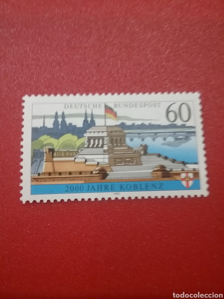 Selos: Selo Alemania R. Federal nuevos/1992/bimilenario/ciudad/Coblenza/arte/arquitectura/escudo/bandera/pu