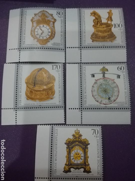 Selos: Sello Alemania R Federal nuevos/1992/relojes/epoca/arte/atesania/astronomico/escultura/rueda/