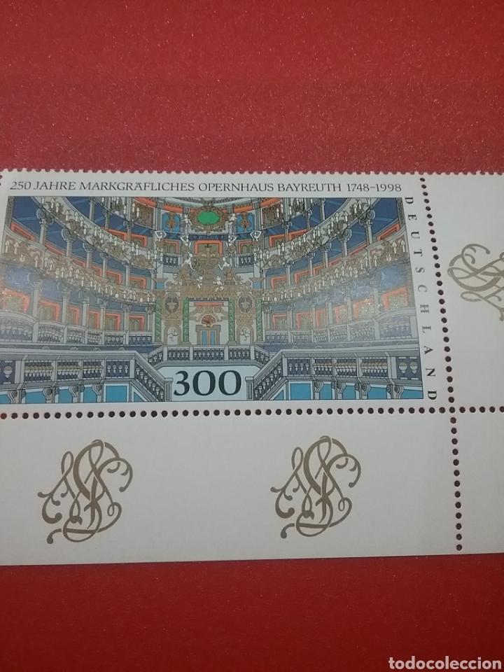 Briefmarken: Sello Alemania R. Federal nuevo/1998/CCLaniv/opera/Bayreuth/arquitectura/edificios/arte/muisca/edifi