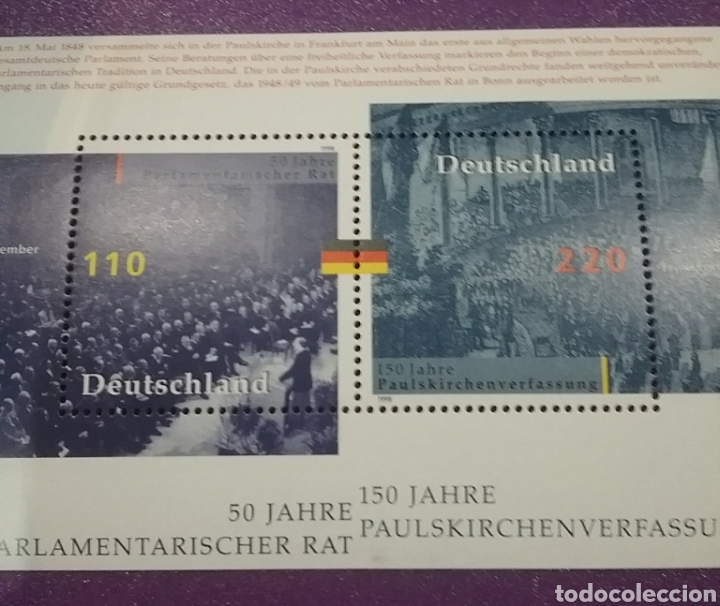Briefmarken: HB Alemania R. Federal nuevo/1998/CLaniv/constitucion/Parlamento/arquitectura/sede/politicos/bander